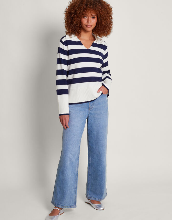 Shay Stripe Jumper, Ivory (IVORY), large