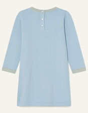 Baby Ballerina Cat Knit Dress, Blue (AQUA), large