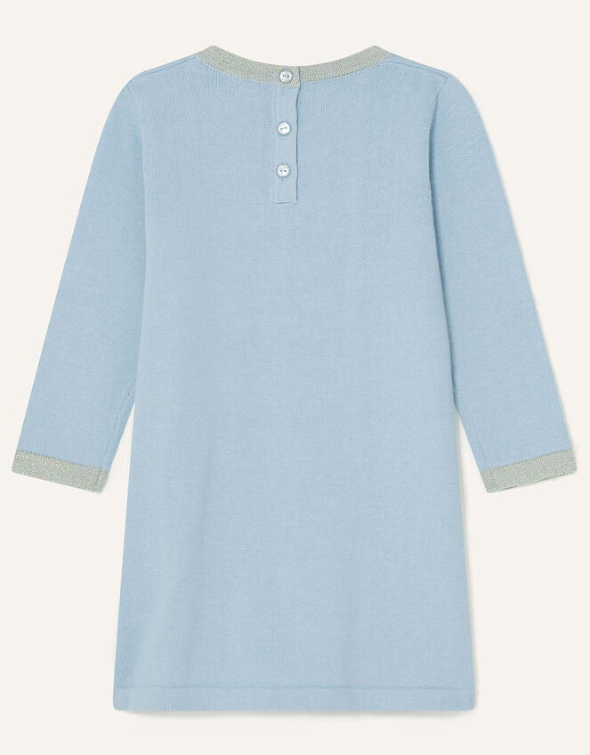 Baby Ballerina Cat Knit Dress, Blue (AQUA), large