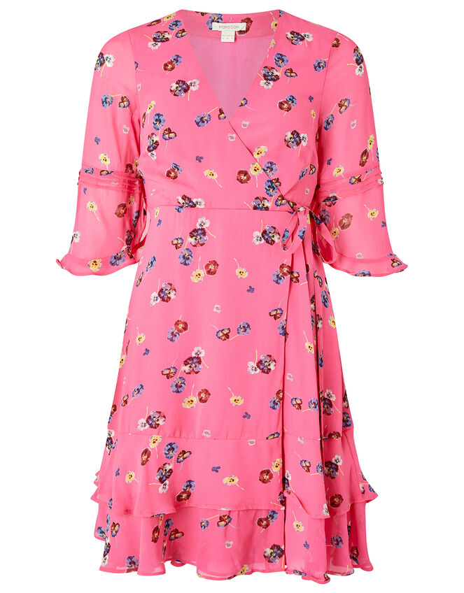 Helen Dealtry Nicamille Floral Wrap Dress Pink | Evening Dresses ...