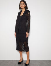 Lola Lace Pencil Skirt, Black (BLACK), large