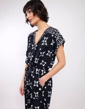 East Nimbus Print Jumpsuit, Black (BLACK), large