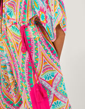 Mosaic Print Maxi Kaftan, Pink (PINK), large