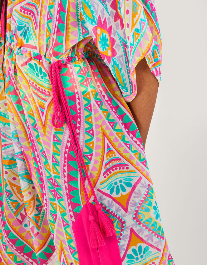 Mosaic Print Maxi Kaftan, Pink (PINK), large