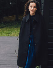 Caroline Sleeveless Coat, Black (BLACK), large