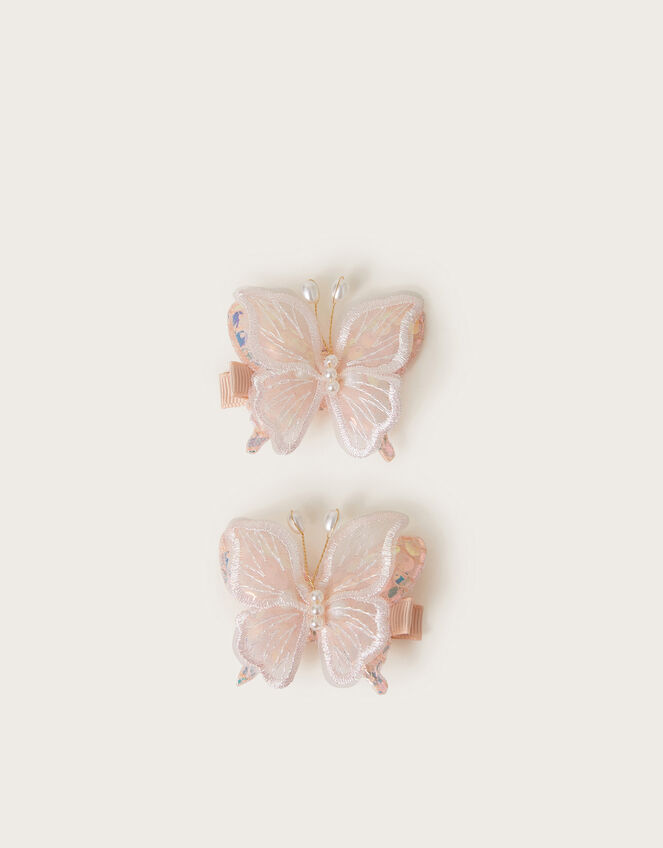 2-Pack Lacy Butterfly Hair Clips, , large