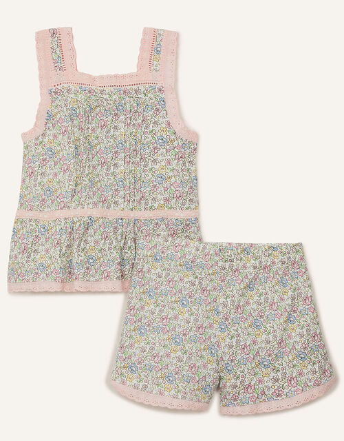 Rosie Ditsy Jersey Pyjama Set, Pink (PINK), large