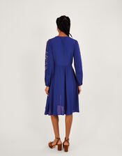 Hope Lace Trim Dress with LENZING™ ECOVERO™ , Blue (COBALT), large