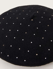 Tina Diamante Stud Beret, , large