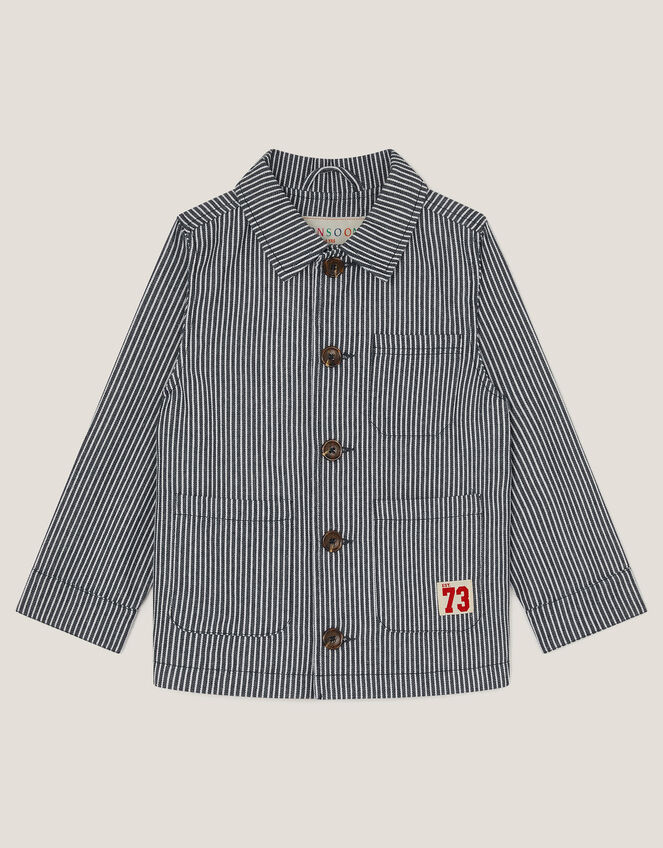 Pinstripe Shacket, Blue (BLUE), large