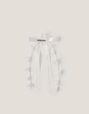 Floral Bow Hair Clip, , large