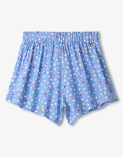 Hatley Polka Dot Gathered Shorts, Blue (BLUE), large