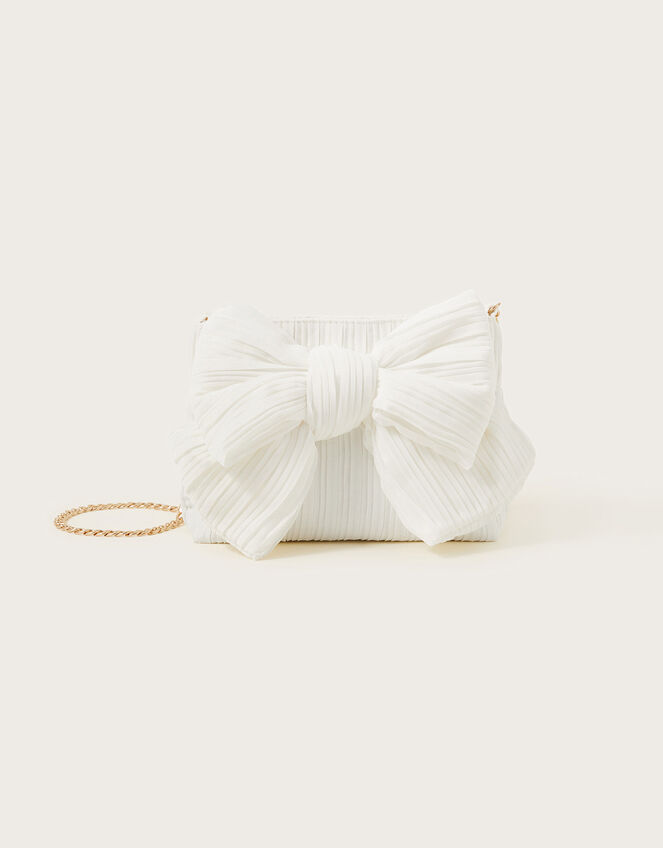 Pleated Bow Bag, , large