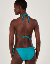 Scallop Bikini Top with Recycled Polyester, Blue (TURQUOISE), large