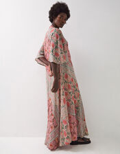 East Amelie Floral Scarf Print Maxi Dress, Multi (MULTI), large
