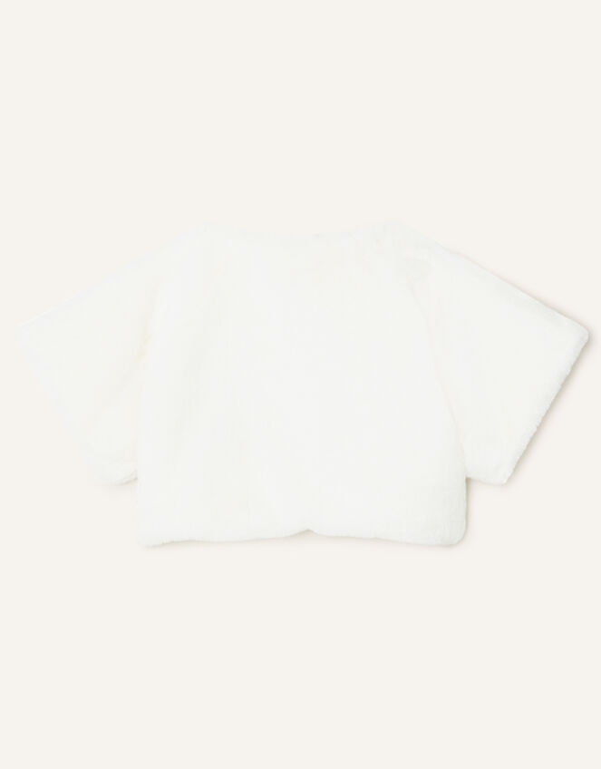 Faux Fur Shrug, Ivory (IVORY), large