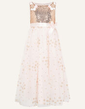 Daisy Sequin Maxi Dress, Pink (PINK), large