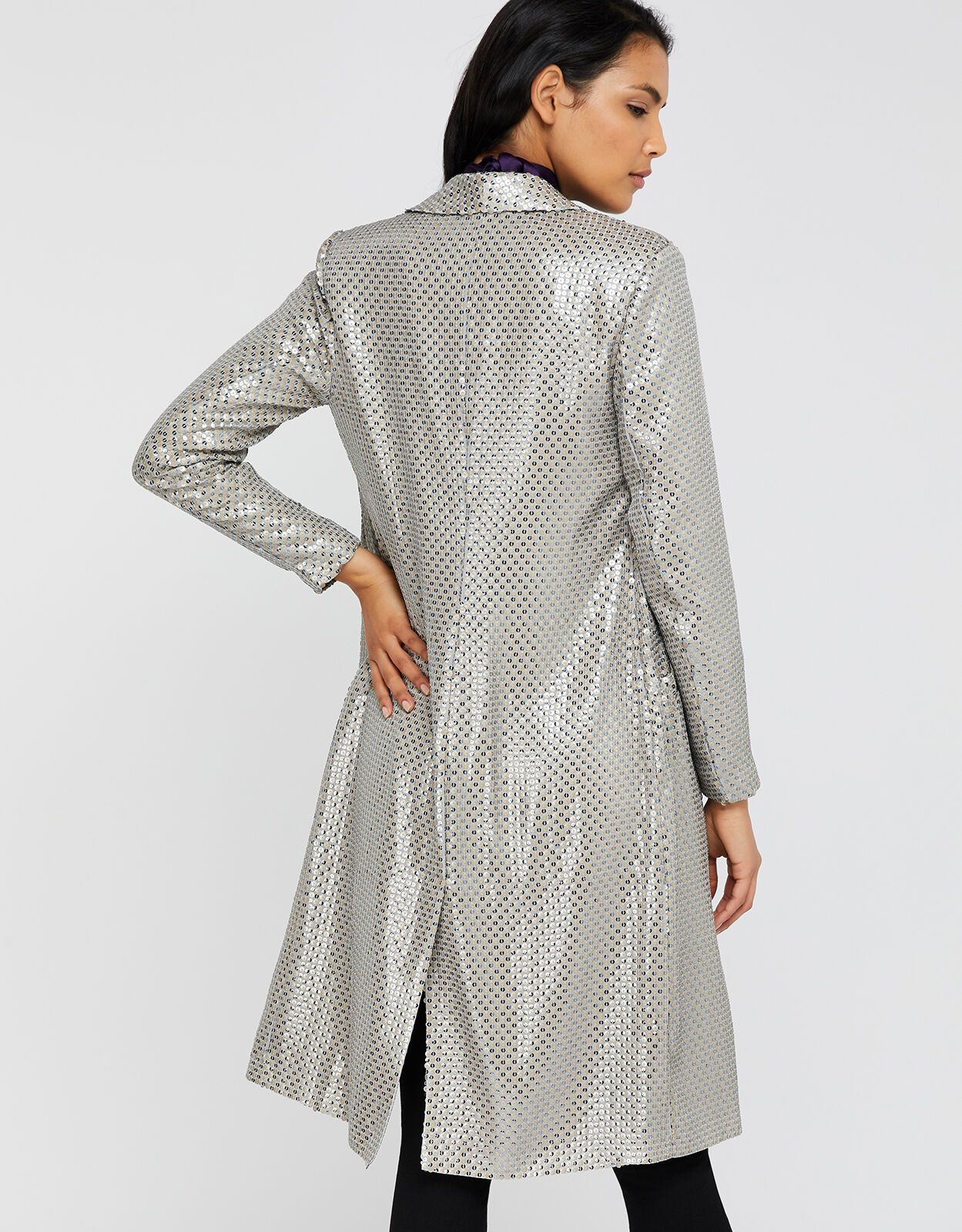 Silver duster jacket outlet