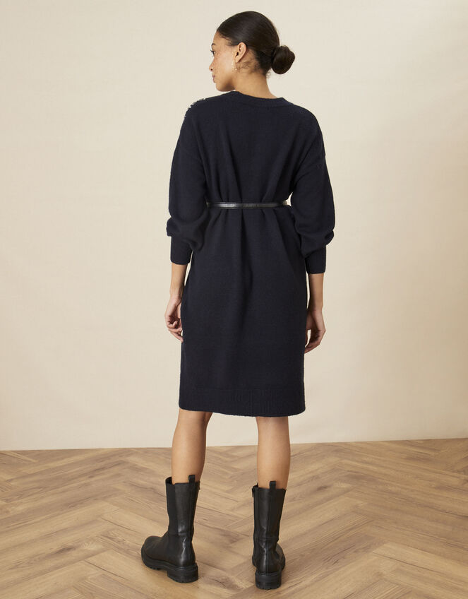 Stitch Rose Placement Dress, Blue (NAVY), large