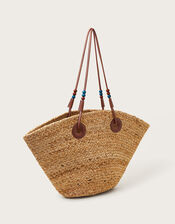 Caroline Raffia Tote Bag, , large