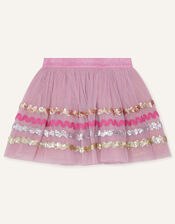 Disco Sequin Wave Skirt, Pink (PINK), large