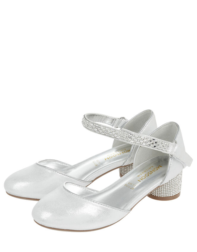 Nora Diamante Strap Two-Part Shoes, Silver (SILVER), large
