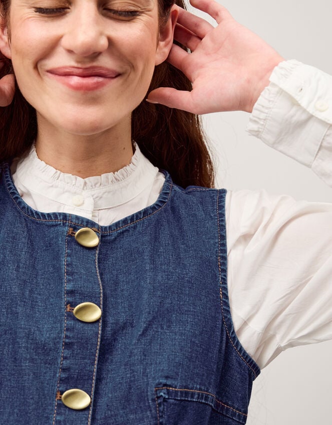 Layla Sleeveless Denim Midi Dress Blue