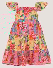 Baby Floral Print Dress, Pink (PINK), large