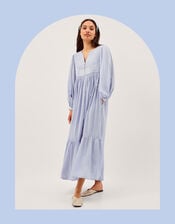 Maison Hotel Lilou Long Sleeve Embroidered Maxi Dress, LAVENDER, large