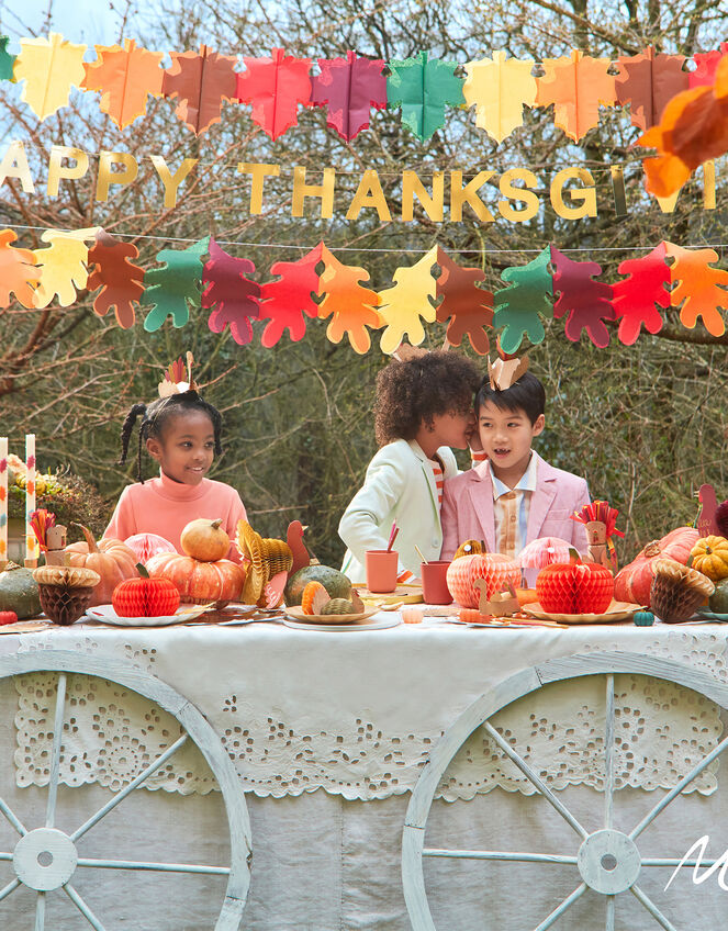 Meri Meri 10-Pack Honeycomb Pumpkin Decorations, , large