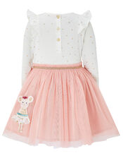 Baby Lorrie Long Sleeved Tutu Dress, Nude (NUDE), large