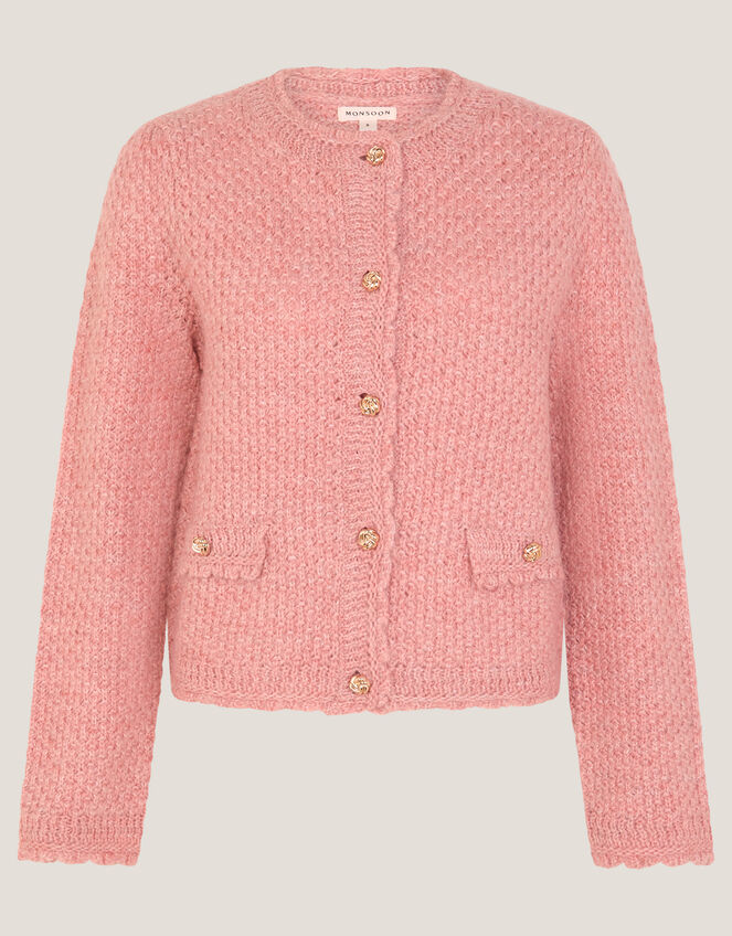 Suki Stitch Cardigan Pink