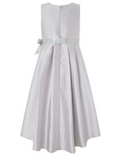 Lucinda Twill and Lace Occasion Dress, Grey (GREY), large