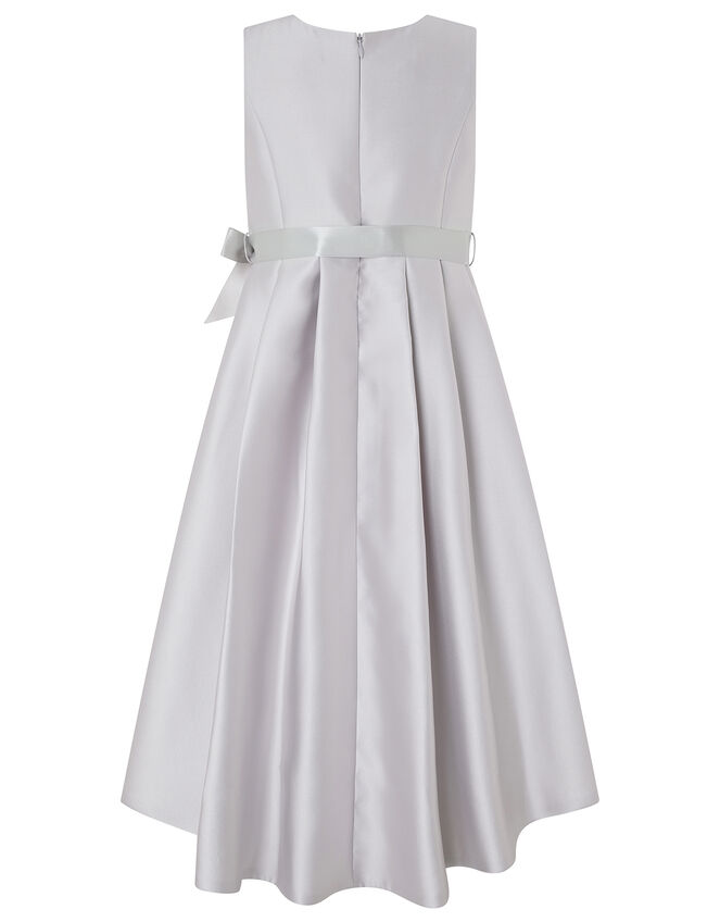 Lucinda Twill and Lace Occasion Dress, Grey (GREY), large