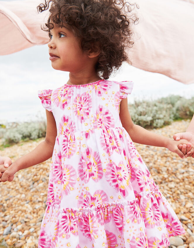 Baby Tie Dye Heart Dress , Ivory (IVORY), large