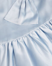 Freya Bow Strap Satin Party Dress, Blue (PALE BLUE), large