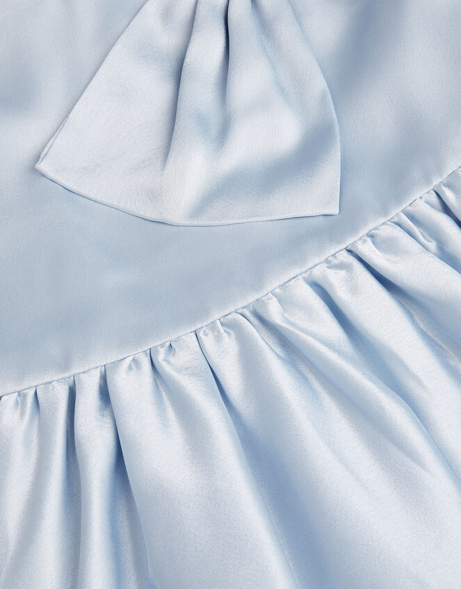Freya Bow Strap Satin Party Dress, Blue (PALE BLUE), large