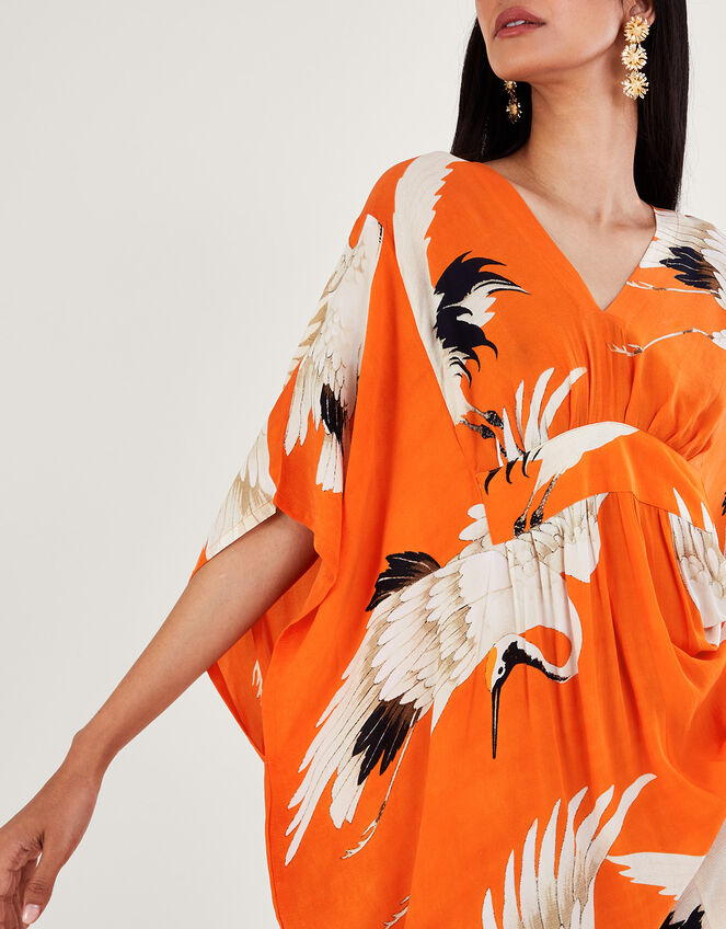 One Hundred Stars Stork Print Maxi Kaftan, , large