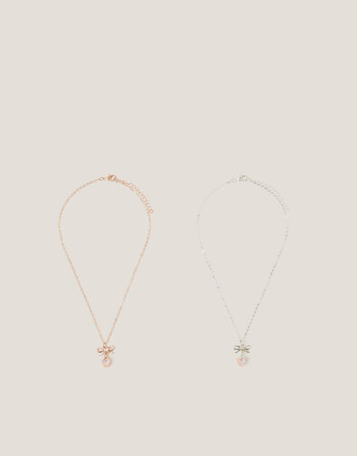 Bow Heart Pendant Necklace Gift Set, , large