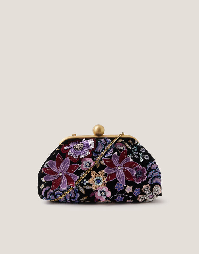 Maisy Floral Embellished Clutch Bag, , large