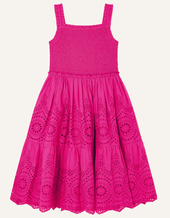 Boutique Schiffli Dress, Pink (MAGENTA), large