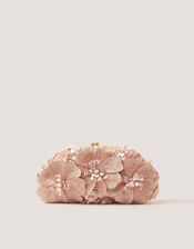 Floral Embellished Clutch Bag, , large