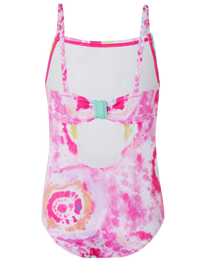 Tammy Tie Dye Swimsuit with Recycled Fabric, Pink (PINK), large