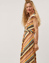 Tola Stripe Jersey Midi Dress, Pink (LIGHT PINK), large