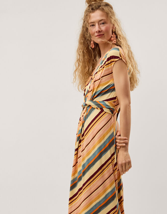 Tola Stripe Jersey Midi Dress, Pink (LIGHT PINK), large