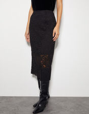 Lola Lace Pencil Skirt, Black (BLACK), large