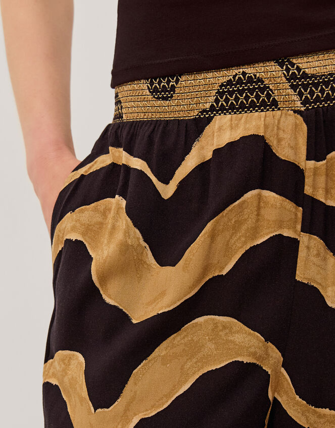 Zahara Print Balloon Trousers, Black (BLACK), large