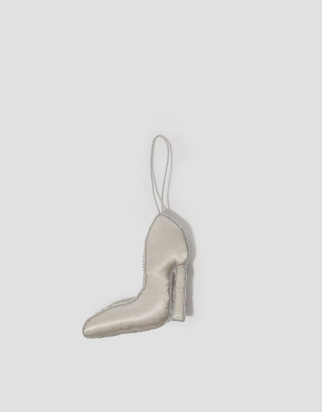 Embellished Shoe Christmas Tree Decoration, Silver (SILVER), large
