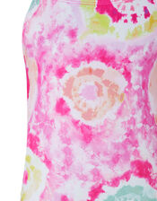 Tammy Tie Dye Swimsuit with Recycled Fabric, Pink (PINK), large