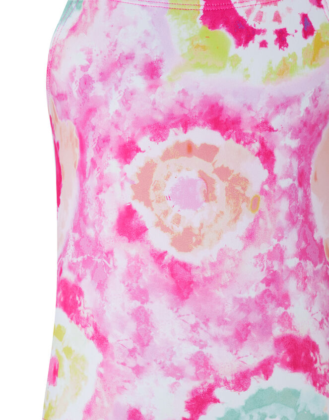Tammy Tie Dye Swimsuit with Recycled Fabric, Pink (PINK), large